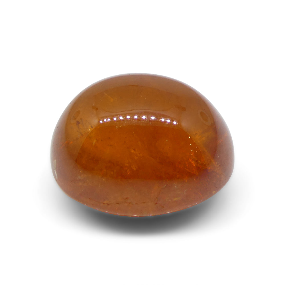 27.19ct Oval Cabochon Orange Spessartine Garnet from Nigeria - Skyjems Wholesale Gemstones