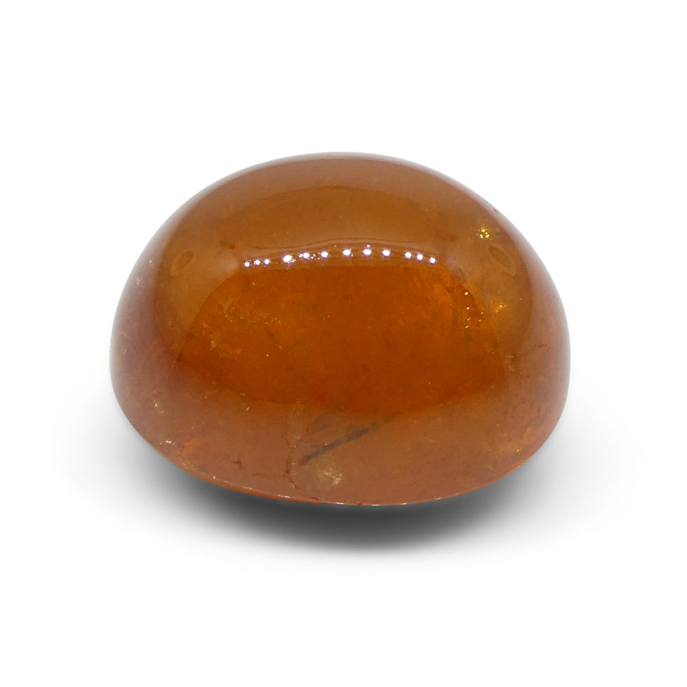 27.19ct Oval Cabochon Orange Spessartine Garnet from Nigeria - Skyjems Wholesale Gemstones