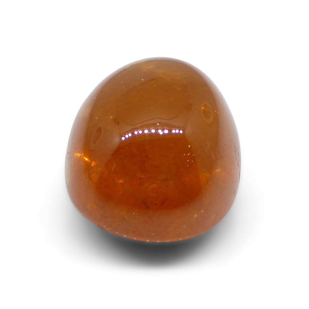 27.19ct Oval Cabochon Orange Spessartine Garnet from Nigeria - Skyjems Wholesale Gemstones