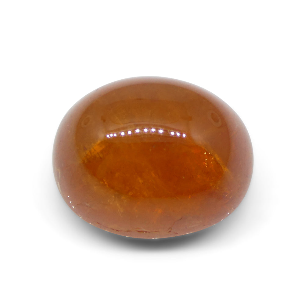 27.19ct Oval Cabochon Orange Spessartine Garnet from Nigeria - Skyjems Wholesale Gemstones