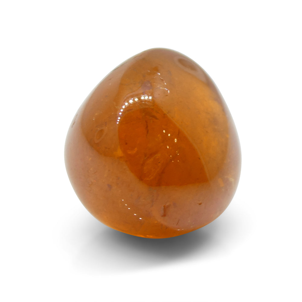 27.19ct Oval Cabochon Orange Spessartine Garnet from Nigeria - Skyjems Wholesale Gemstones