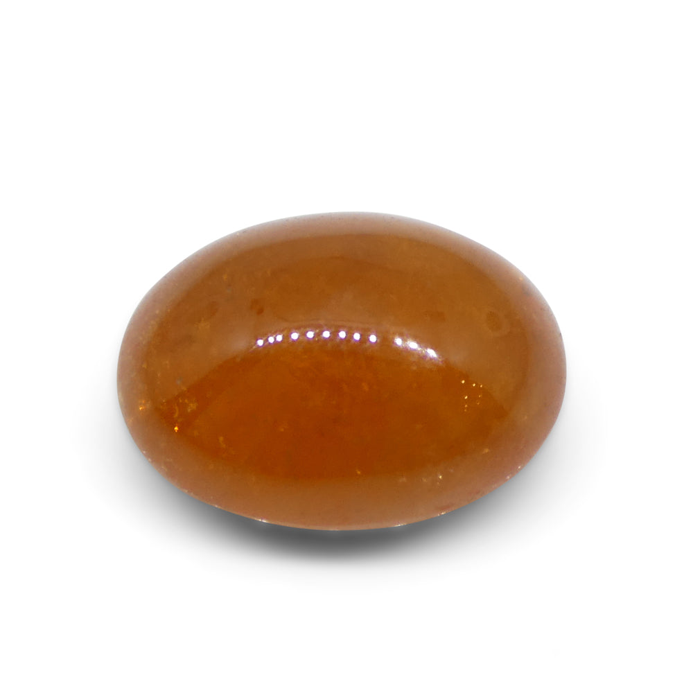 10.91ct Oval Cabochon Orange Spessartine Garnet from Nigeria - Skyjems Wholesale Gemstones