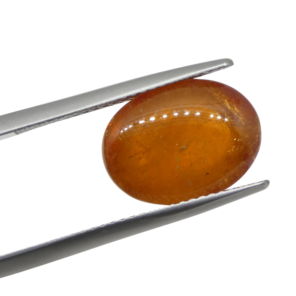 10.91ct Oval Cabochon Orange Spessartine Garnet from Nigeria - Skyjems Wholesale Gemstones