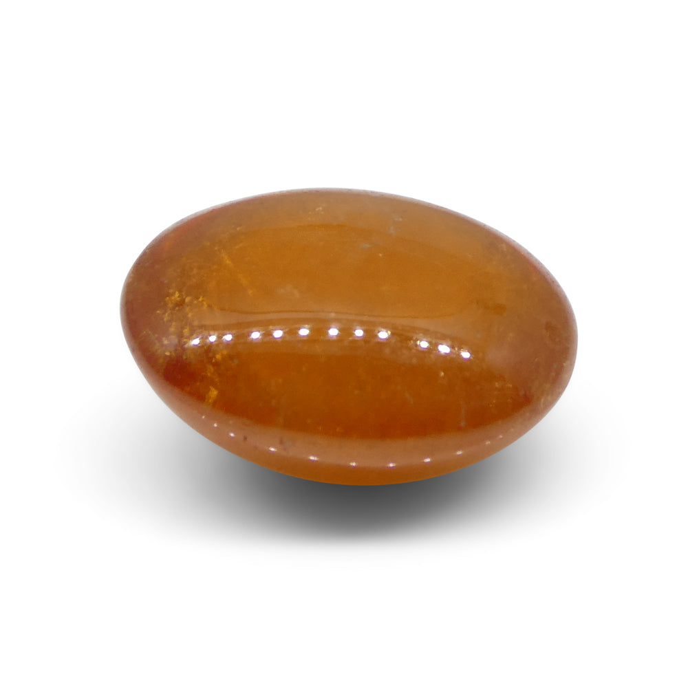 10.91ct Oval Cabochon Orange Spessartine Garnet from Nigeria - Skyjems Wholesale Gemstones