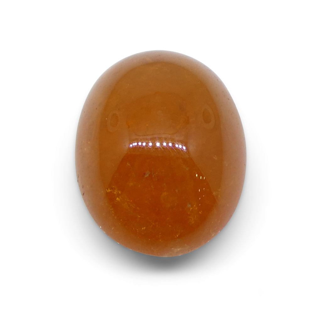 10.91ct Oval Cabochon Orange Spessartine Garnet from Nigeria - Skyjems Wholesale Gemstones