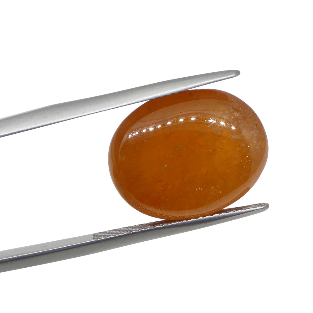 30.28ct Oval Cabochon Orange Spessartine Garnet from Nigeria - Skyjems Wholesale Gemstones