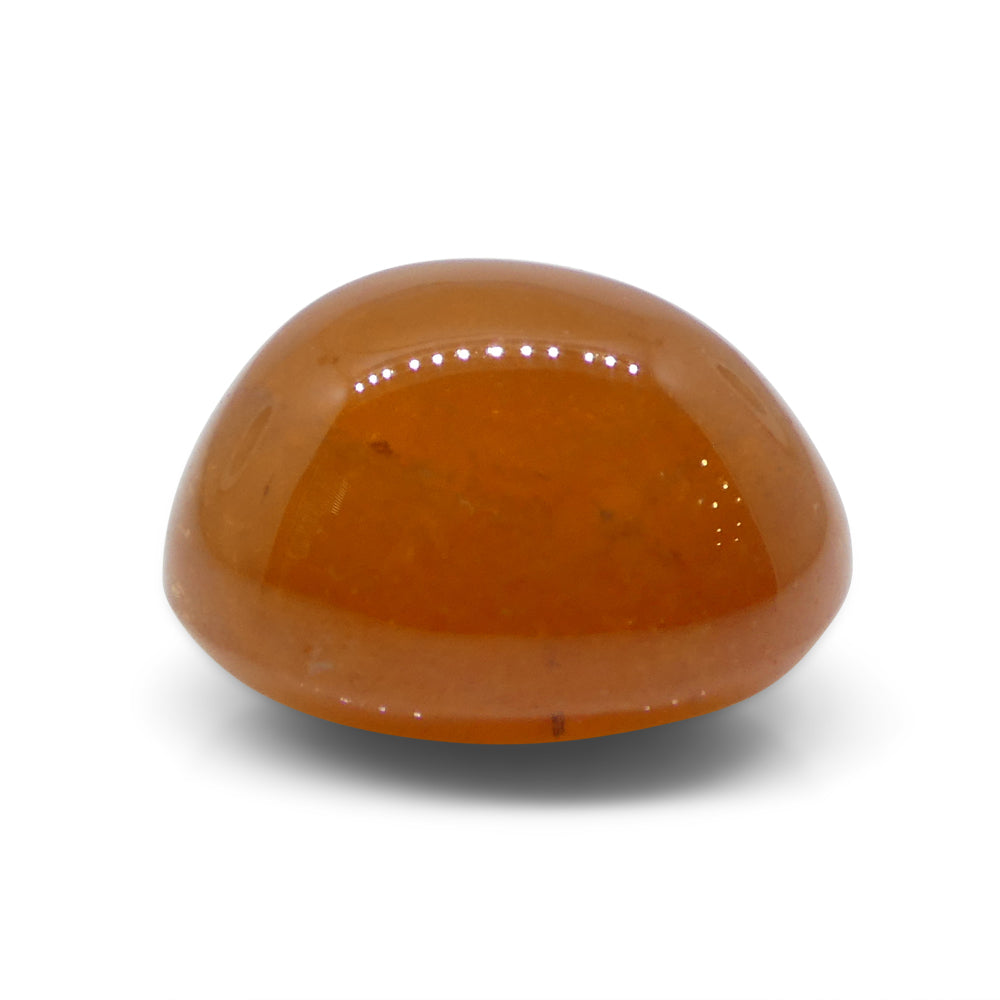 30.28ct Oval Cabochon Orange Spessartine Garnet from Nigeria - Skyjems Wholesale Gemstones