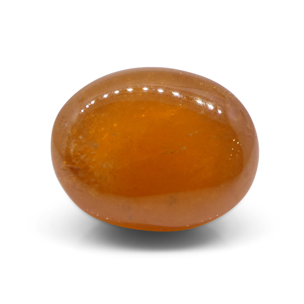 30.28ct Oval Cabochon Orange Spessartine Garnet from Nigeria - Skyjems Wholesale Gemstones