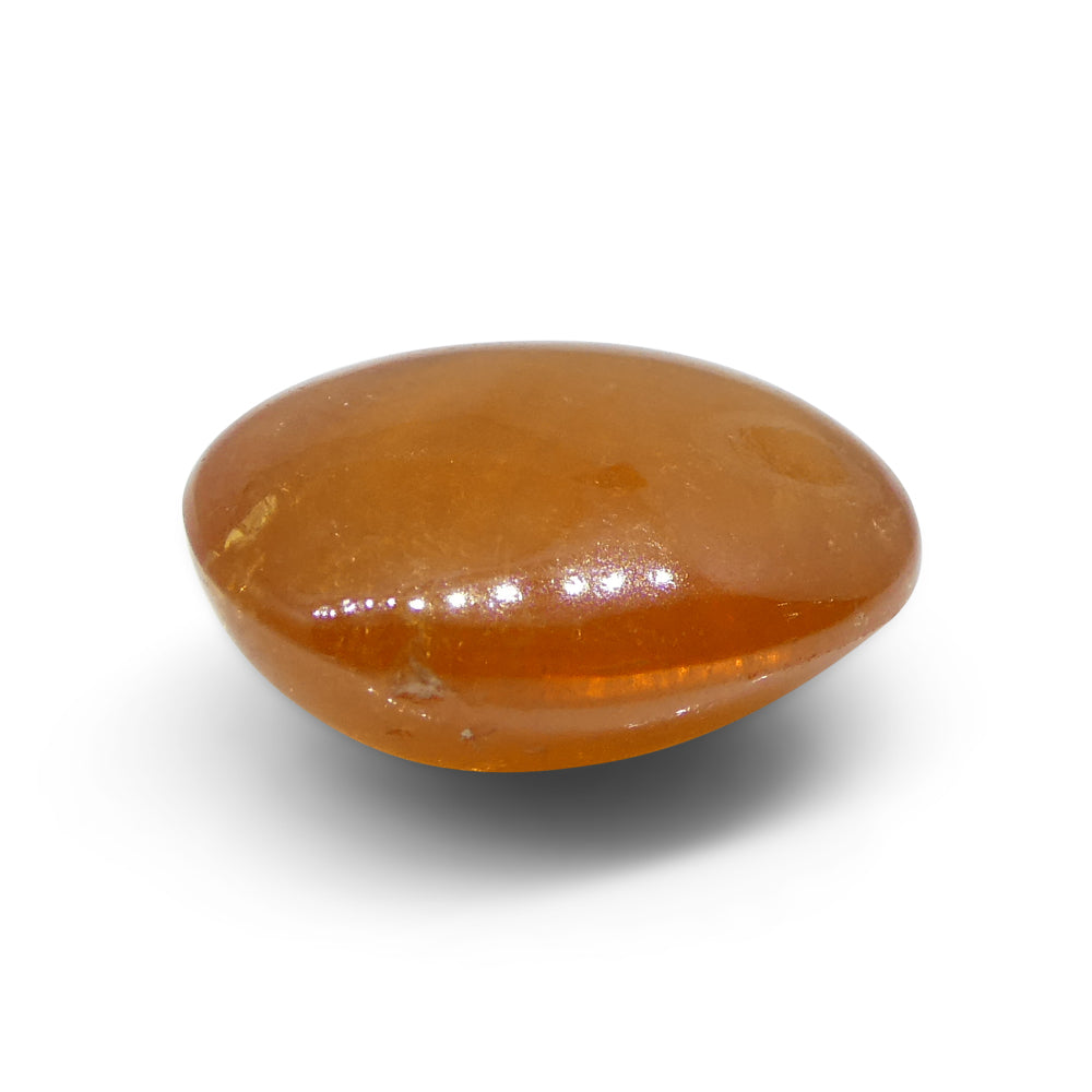 7.5ct Oval Cabochon Orange Spessartine Garnet from Nigeria - Skyjems Wholesale Gemstones