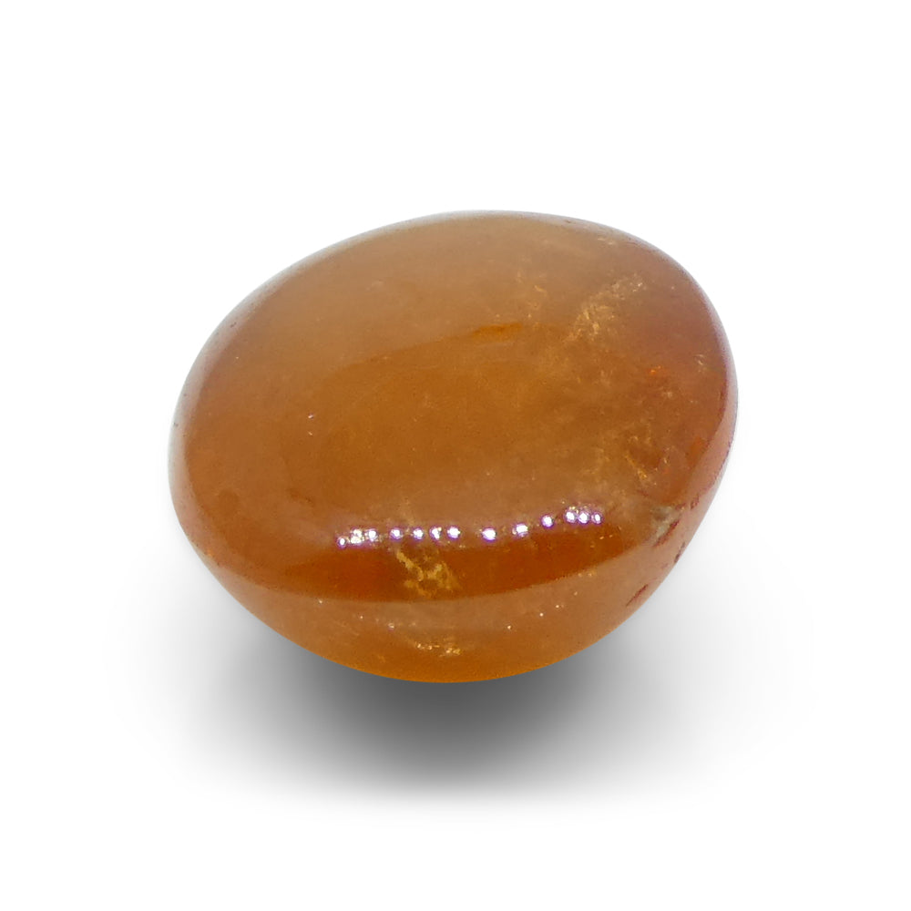 7.5ct Oval Cabochon Orange Spessartine Garnet from Nigeria - Skyjems Wholesale Gemstones