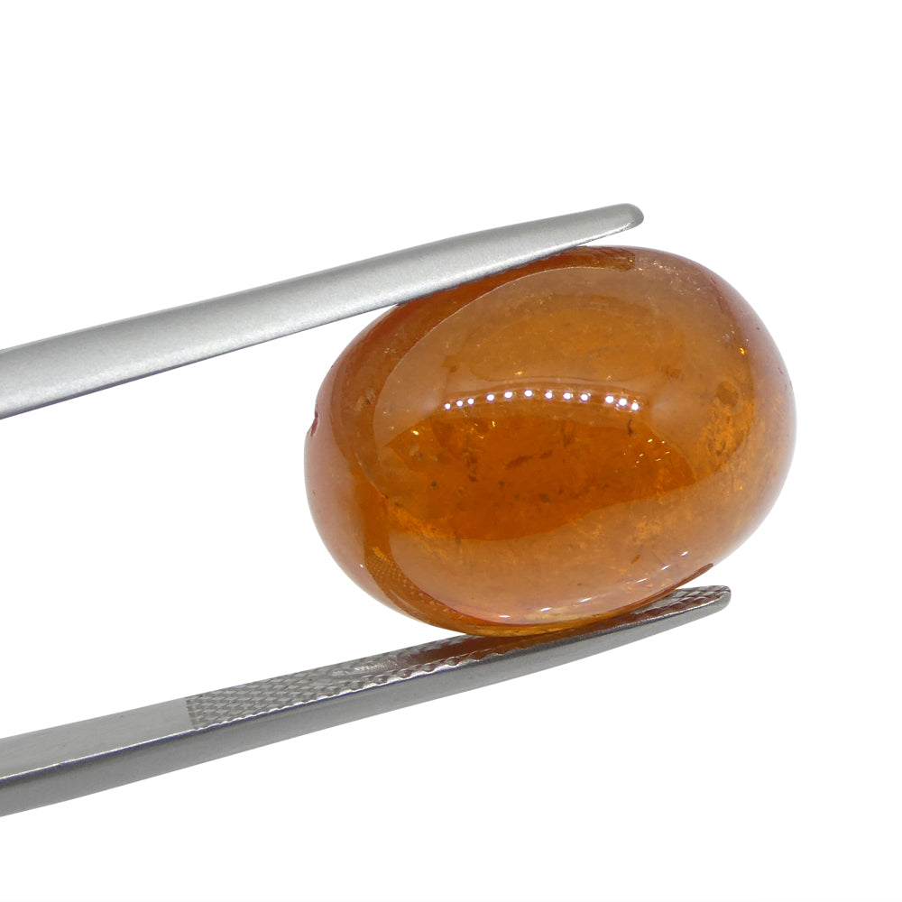 25.87ct Oval Cabochon Orange Spessartine Garnet from Nigeria - Skyjems Wholesale Gemstones