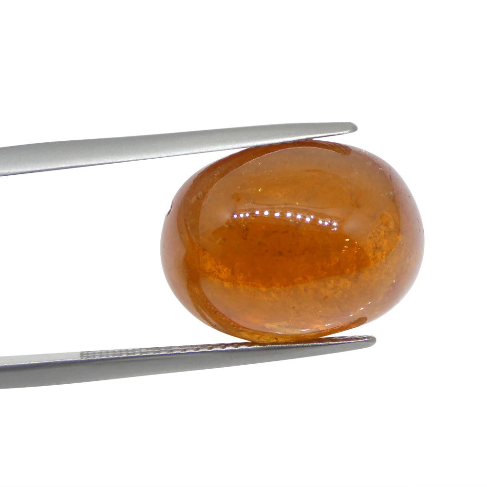 25.87ct Oval Cabochon Orange Spessartine Garnet from Nigeria - Skyjems Wholesale Gemstones