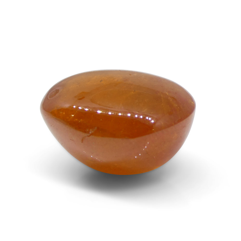 25.87ct Oval Cabochon Orange Spessartine Garnet from Nigeria - Skyjems Wholesale Gemstones