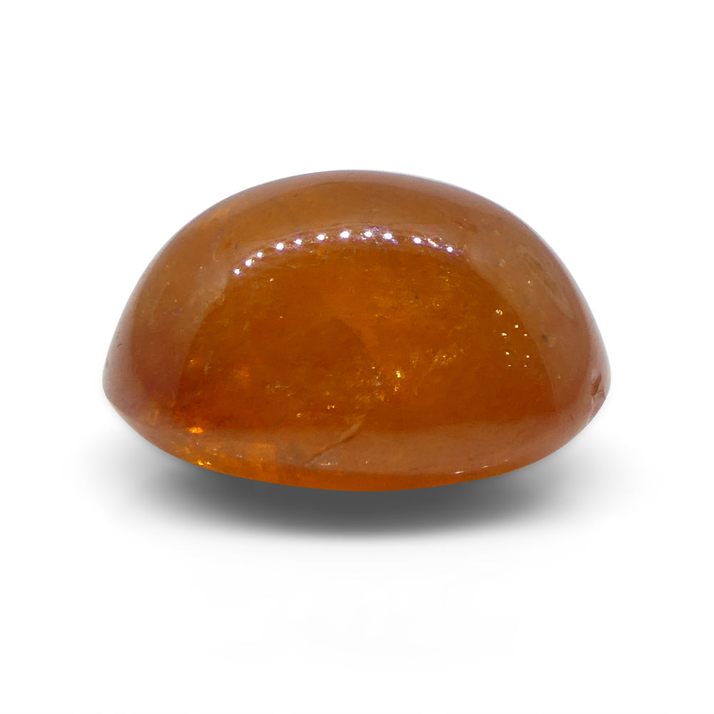 25.87ct Oval Cabochon Orange Spessartine Garnet from Nigeria - Skyjems Wholesale Gemstones