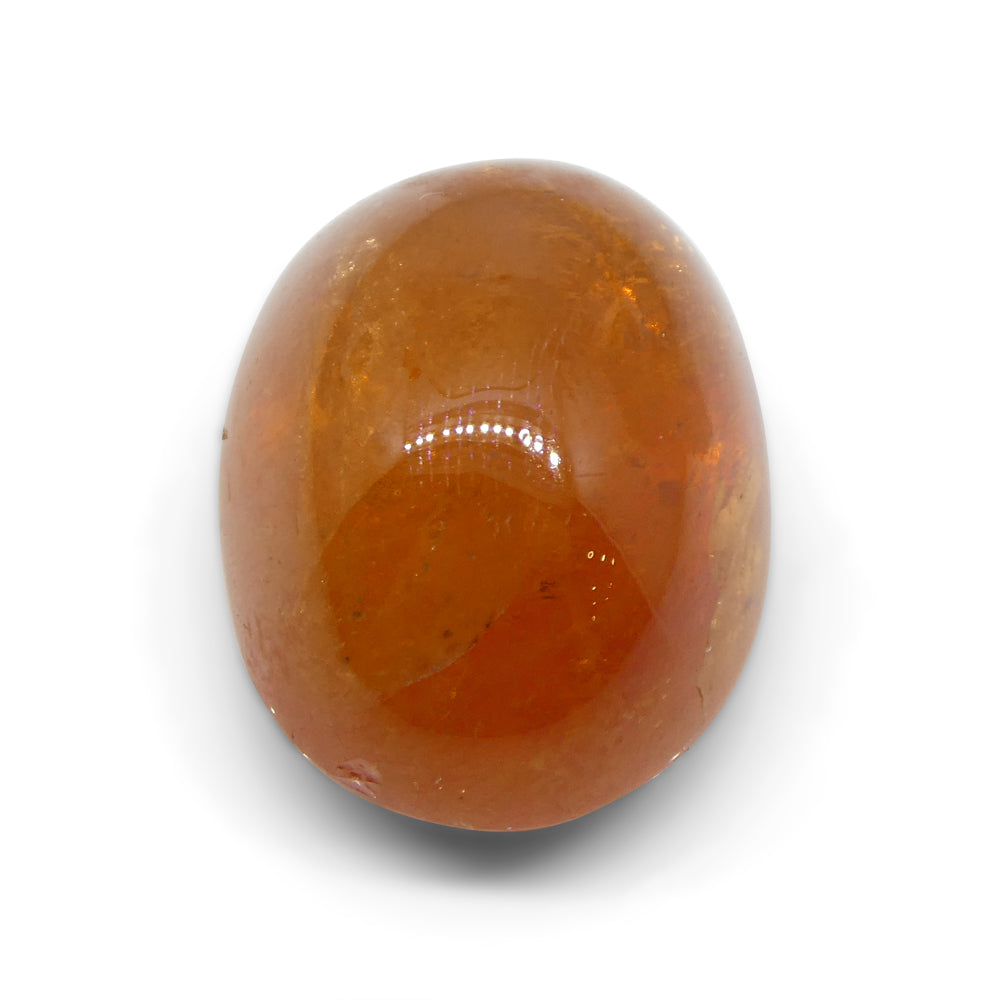 25.87ct Oval Cabochon Orange Spessartine Garnet from Nigeria - Skyjems Wholesale Gemstones