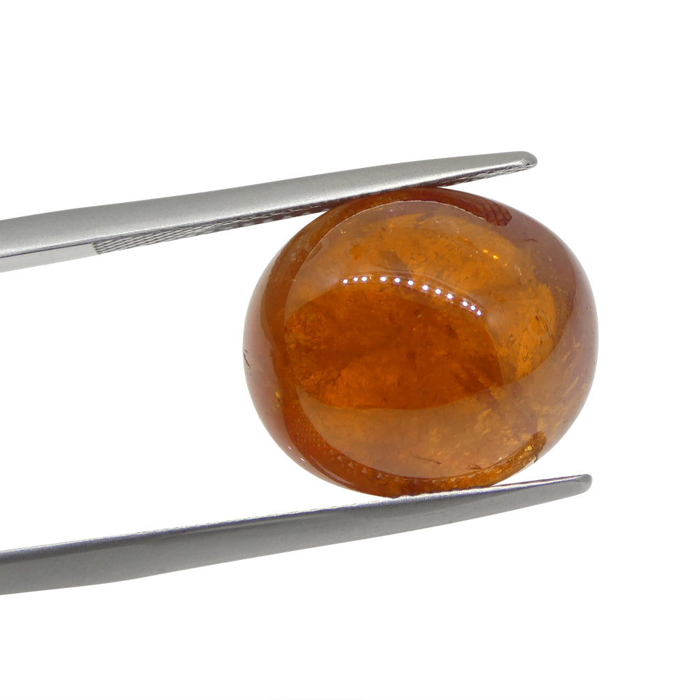 20.32ct Oval Cabochon Orange Spessartine Garnet from Nigeria - Skyjems Wholesale Gemstones