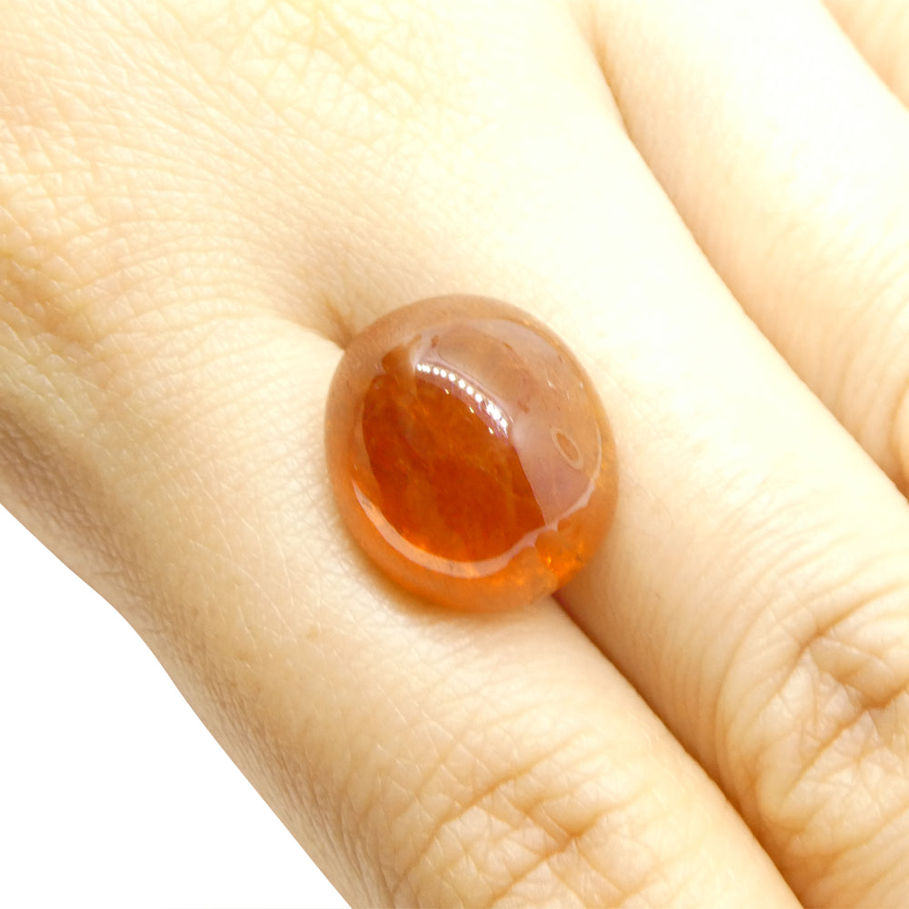 20.32ct Oval Cabochon Orange Spessartine Garnet from Nigeria - Skyjems Wholesale Gemstones