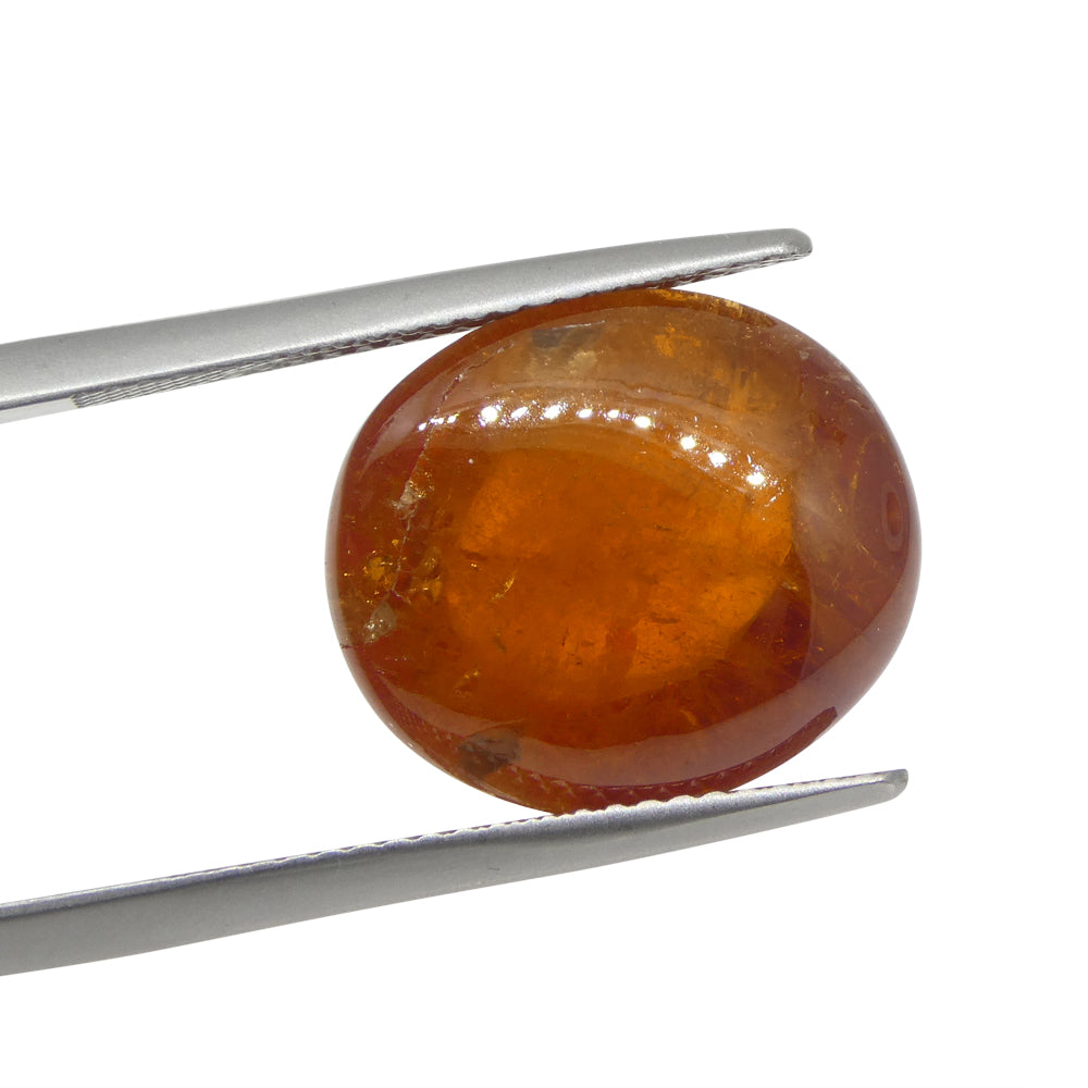 20.32ct Oval Cabochon Orange Spessartine Garnet from Nigeria - Skyjems Wholesale Gemstones