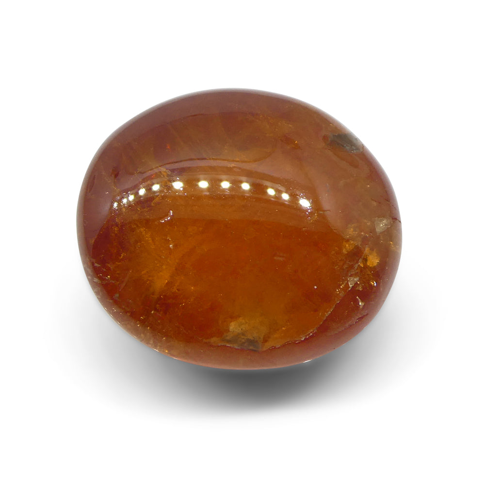 20.32ct Oval Cabochon Orange Spessartine Garnet from Nigeria - Skyjems Wholesale Gemstones