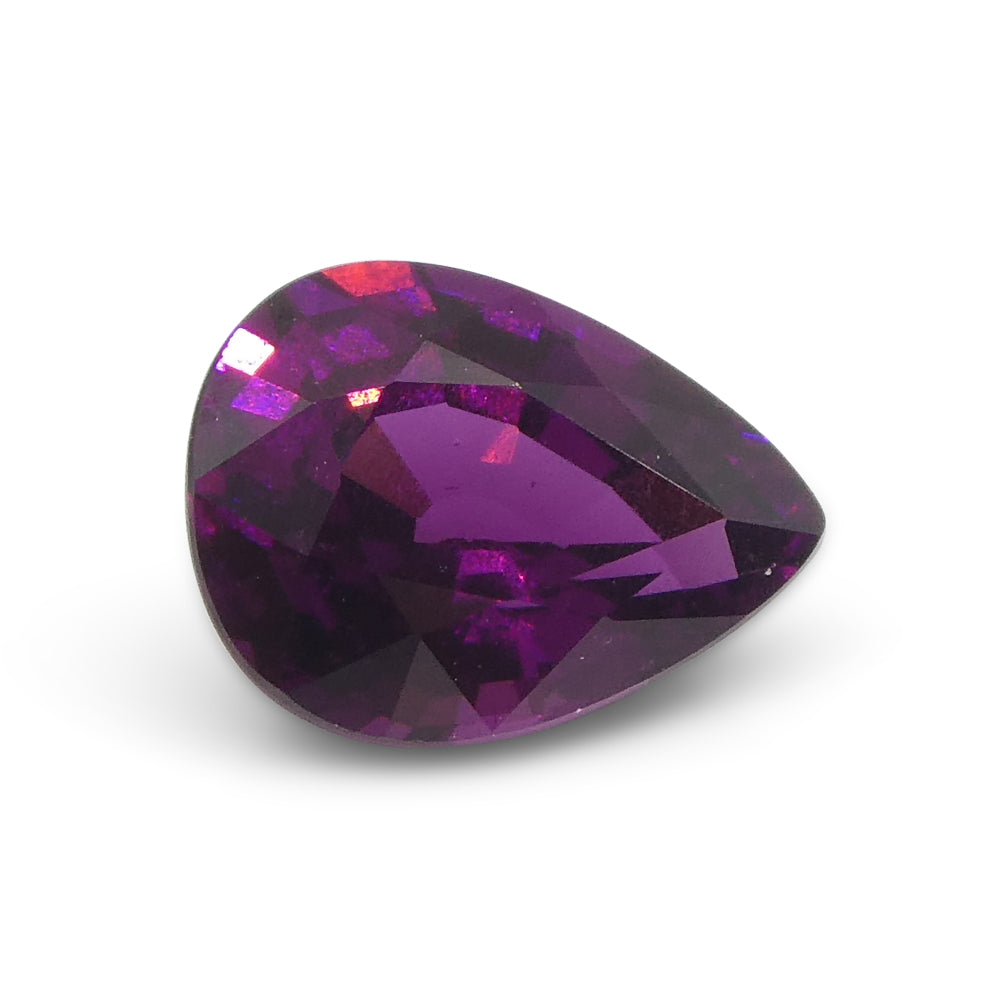 2.57ct Pear Shape Purple Rhodolite Garnet from Umba River Valley, Tanzania - Skyjems Wholesale Gemstones