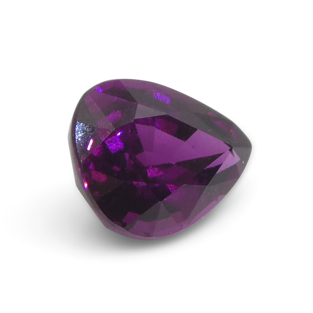 2.57ct Pear Shape Purple Rhodolite Garnet from Umba River Valley, Tanzania - Skyjems Wholesale Gemstones