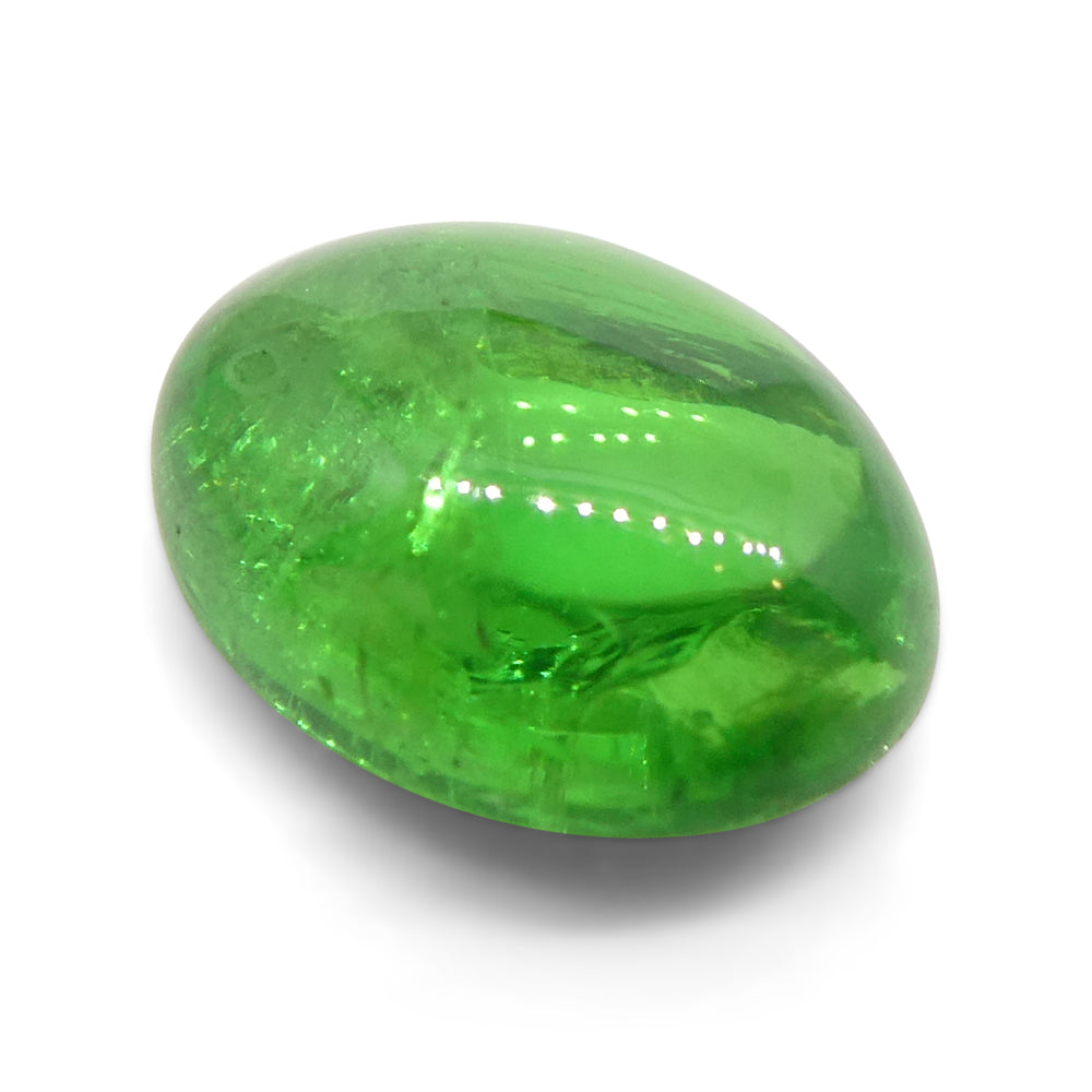 2.44ct Oval Cabochon Green Tsavorite Garnet from Kenya, Unheated - Skyjems Wholesale Gemstones