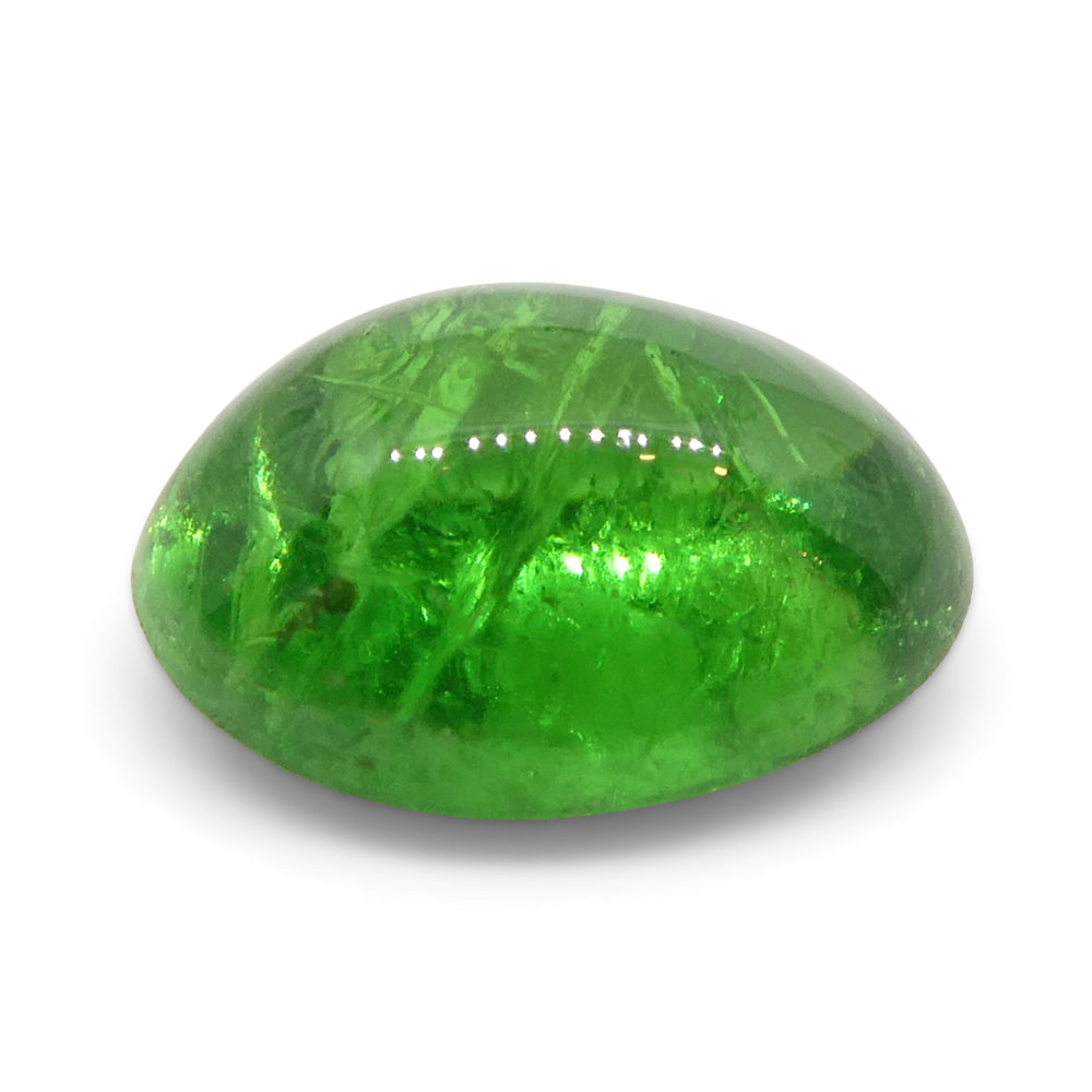 0.98ct Oval Cabochon Green Tsavorite Garnet from Kenya, Unheated - Skyjems Wholesale Gemstones