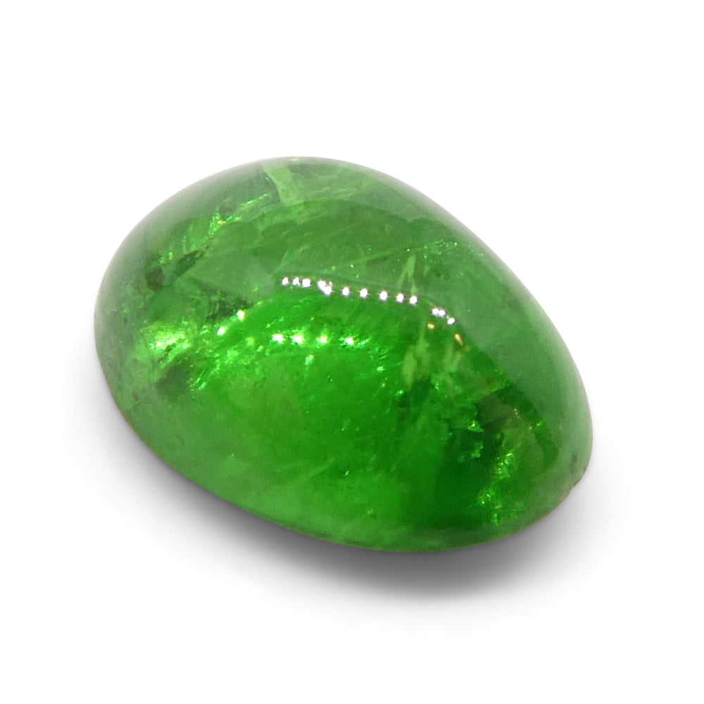 0.98ct Oval Cabochon Green Tsavorite Garnet from Kenya, Unheated - Skyjems Wholesale Gemstones