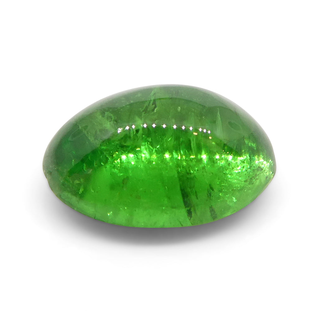 0.98ct Oval Cabochon Green Tsavorite Garnet from Kenya, Unheated - Skyjems Wholesale Gemstones