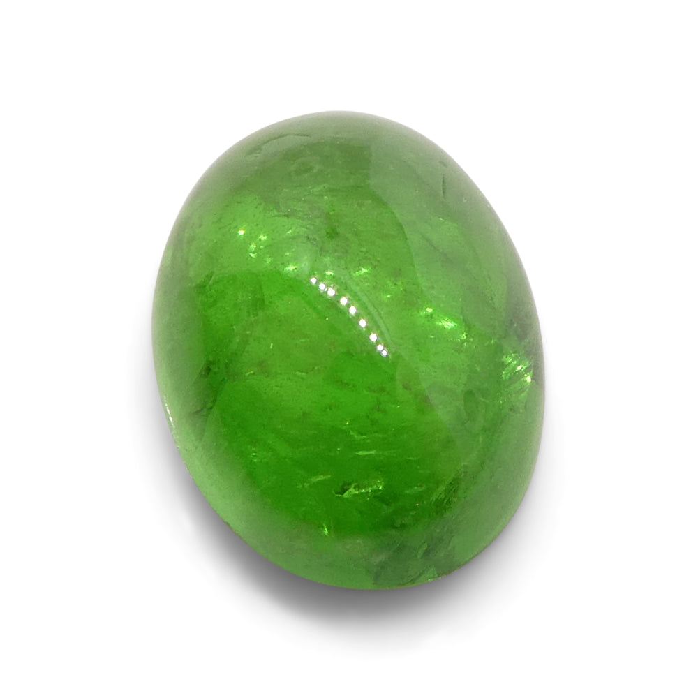 1.48ct Oval Cabochon Green Tsavorite Garnet from Kenya, Unheated - Skyjems Wholesale Gemstones