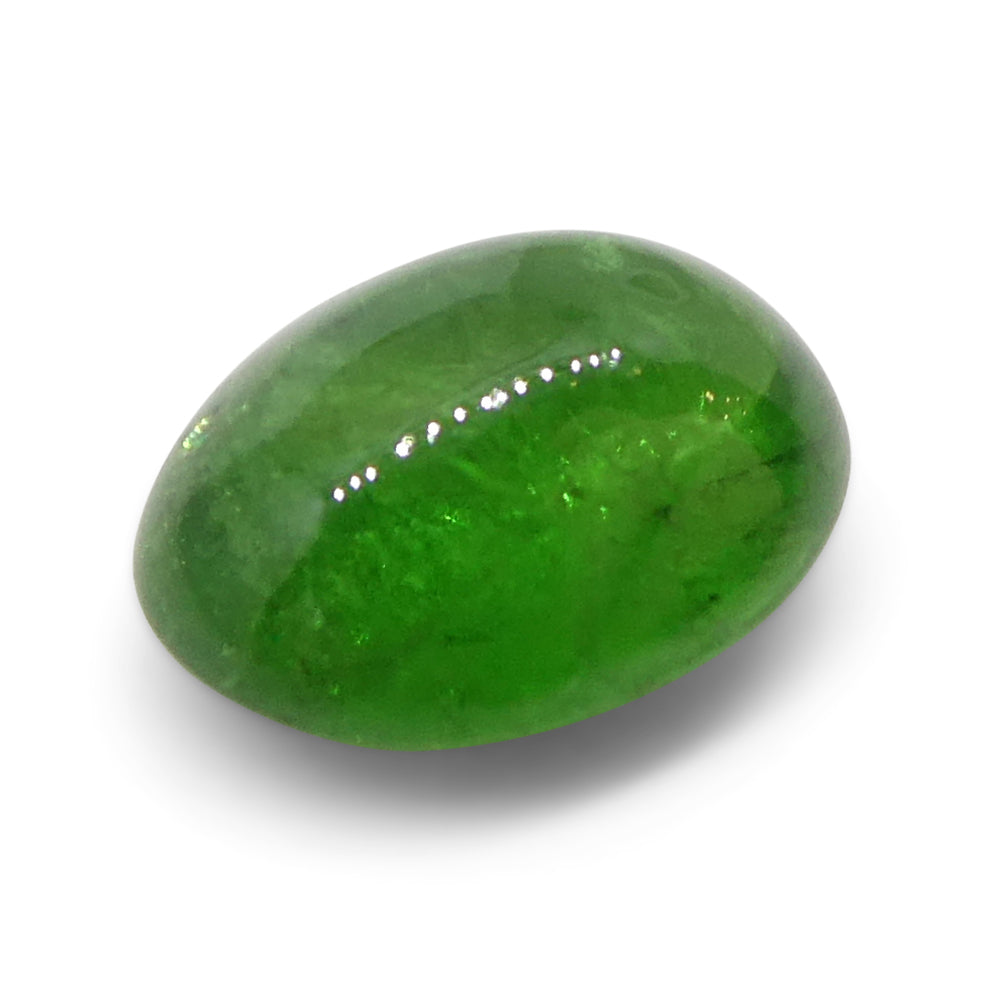 1.98ct Oval Cabochon Green Tsavorite Garnet from Kenya, Unheated - Skyjems Wholesale Gemstones