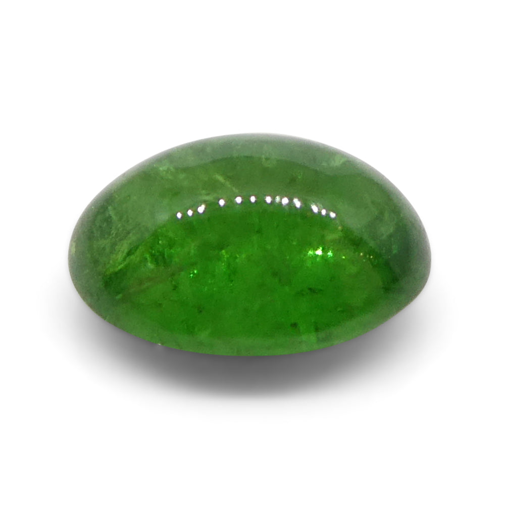 1.98ct Oval Cabochon Green Tsavorite Garnet from Kenya, Unheated - Skyjems Wholesale Gemstones