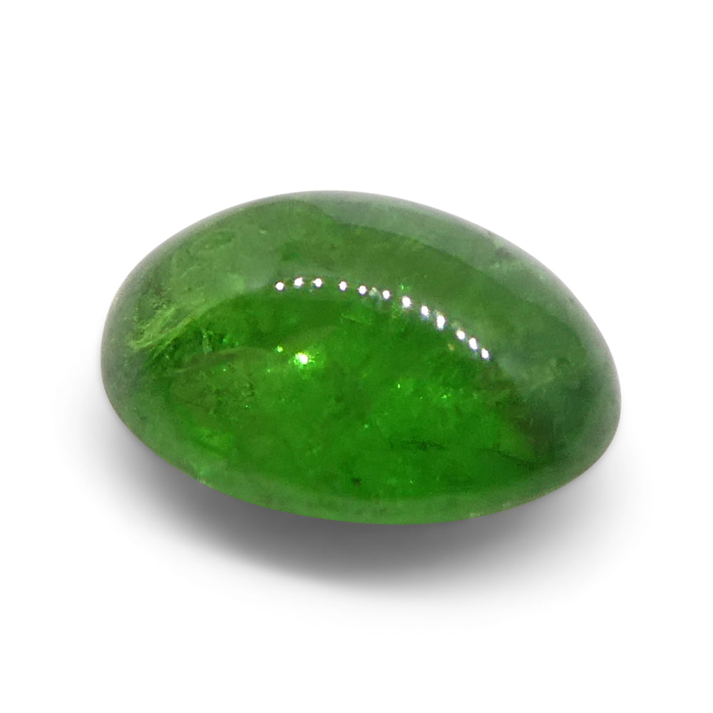 1.98ct Oval Cabochon Green Tsavorite Garnet from Kenya, Unheated - Skyjems Wholesale Gemstones