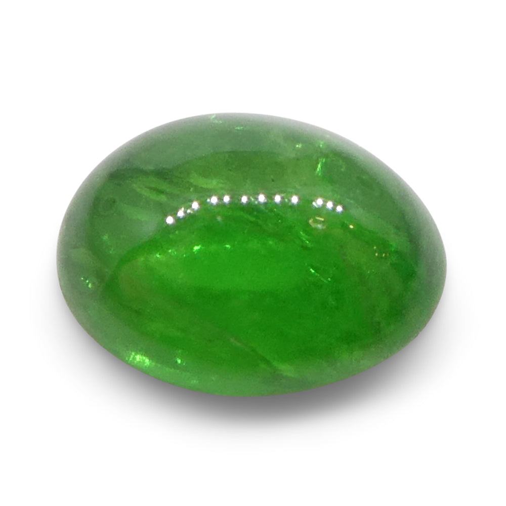 1.69ct Green Tsavorite Garnet Cabochon from Kenya, unheated premium gemstone by SkyJems Canadian gem specialists