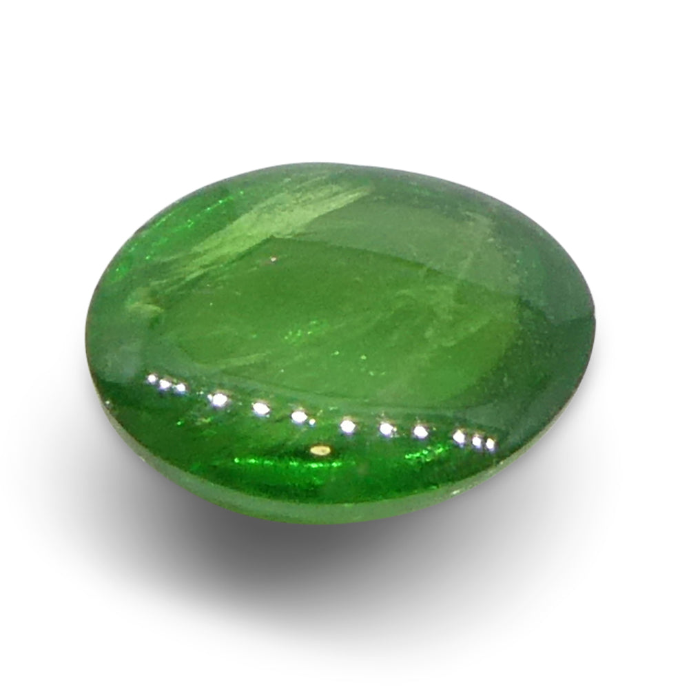 1.69ct Oval Cabochon Green Tsavorite Garnet from Kenya, Unheated - Skyjems Wholesale Gemstones