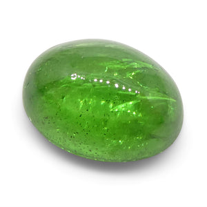 2.06ct Oval Cabochon Green Tsavorite Garnet from Kenya, Unheated - Skyjems Wholesale Gemstones