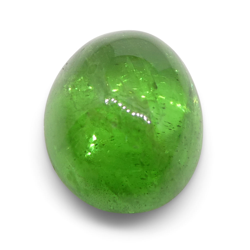 2.06ct Oval Cabochon Green Tsavorite Garnet from Kenya, Unheated - Skyjems Wholesale Gemstones