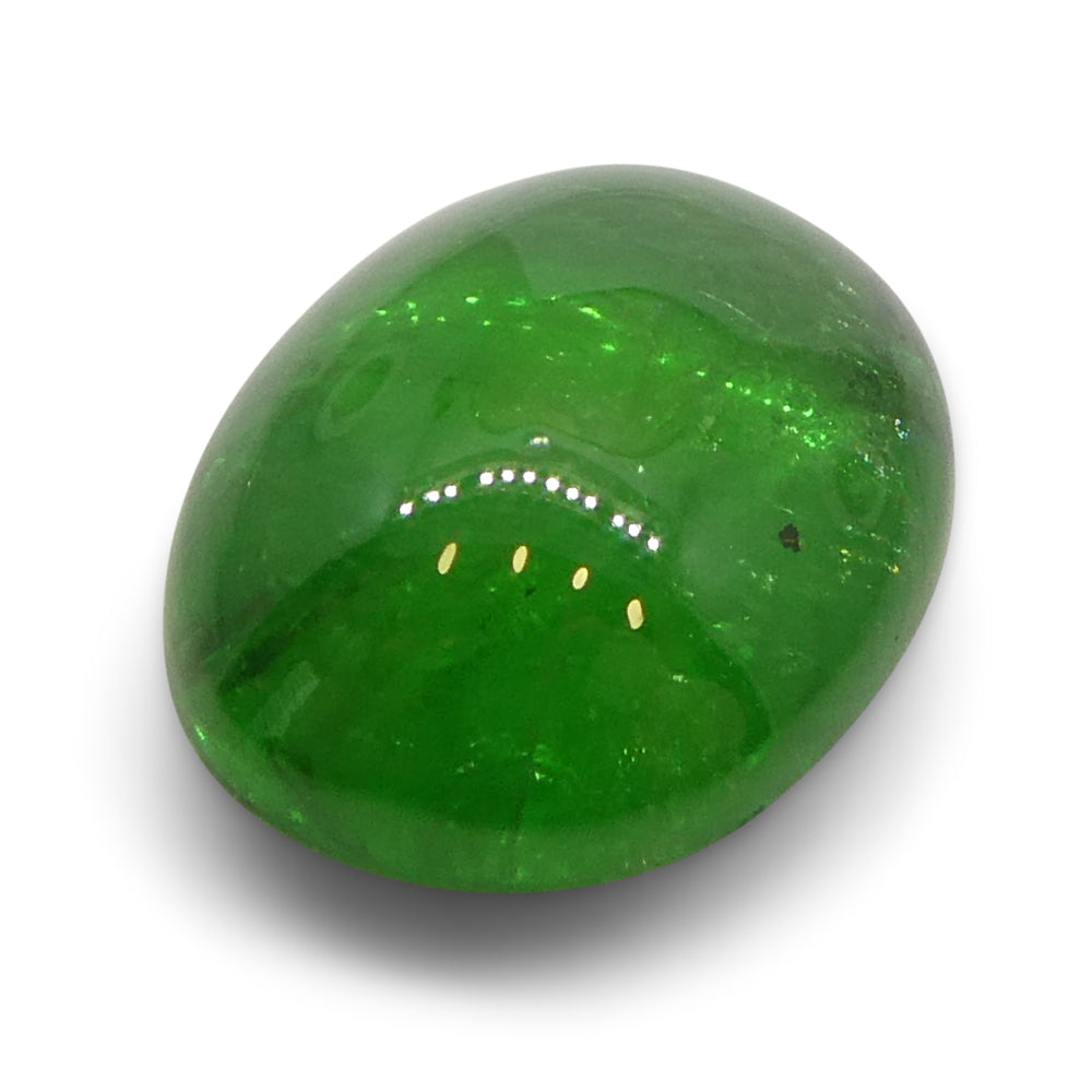 2.35ct Oval Cabochon Green Tsavorite Garnet from Kenya, Unheated - Skyjems Wholesale Gemstones