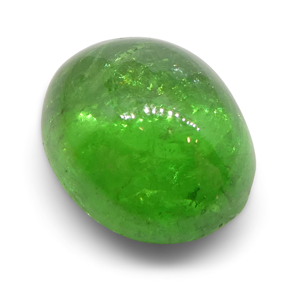 2.79ct Oval Cabochon Green Tsavorite Garnet from Kenya, Unheated - Skyjems Wholesale Gemstones