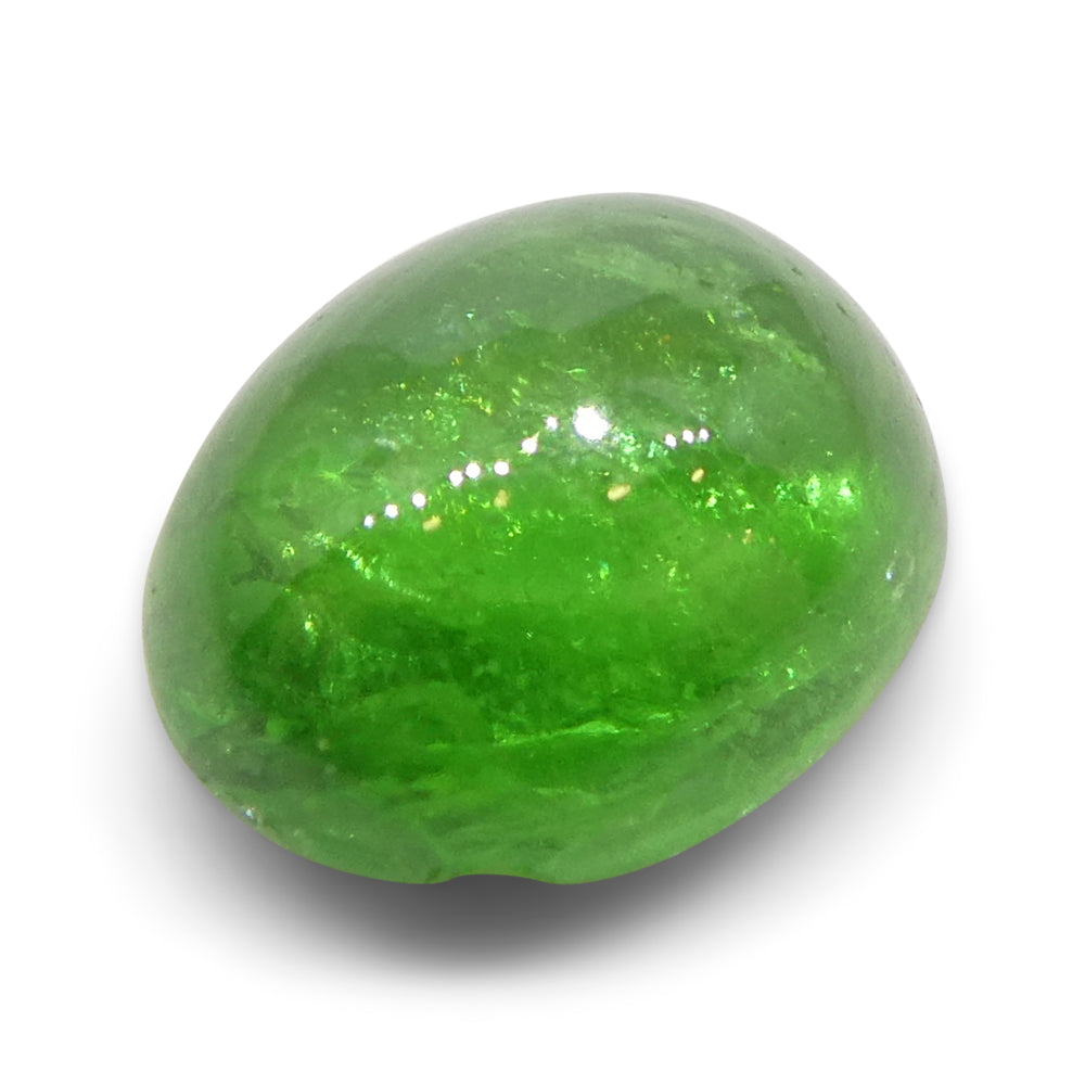 2.79ct Oval Cabochon Green Tsavorite Garnet from Kenya, Unheated - Skyjems Wholesale Gemstones