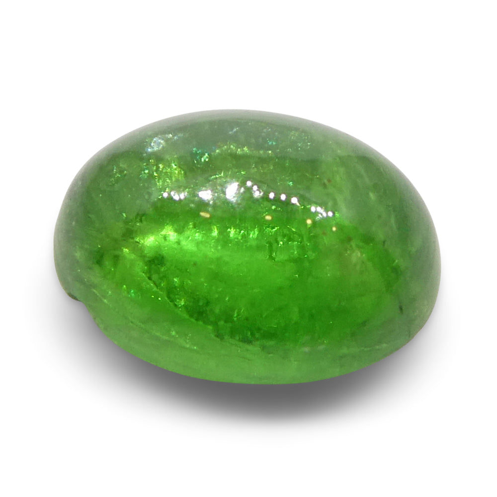 2.79ct Oval Cabochon Green Tsavorite Garnet from Kenya, Unheated - Skyjems Wholesale Gemstones