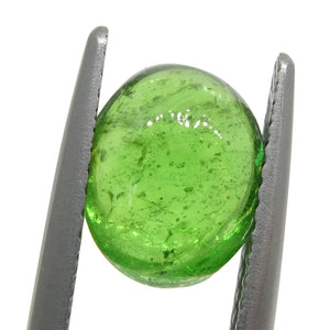 2.79ct Oval Cabochon Green Tsavorite Garnet from Kenya, Unheated - Skyjems Wholesale Gemstones