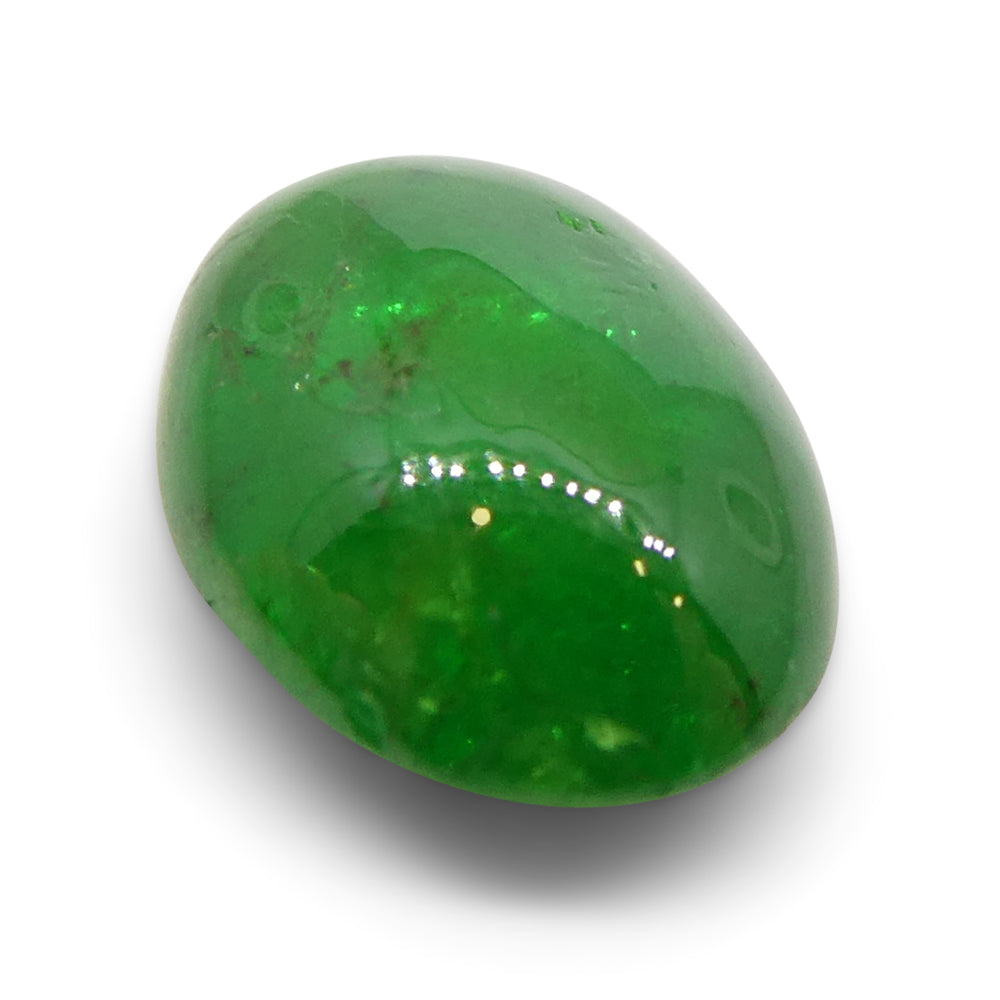 1.6ct Oval Cabochon Green Tsavorite Garnet from Kenya, Unheated - Skyjems Wholesale Gemstones