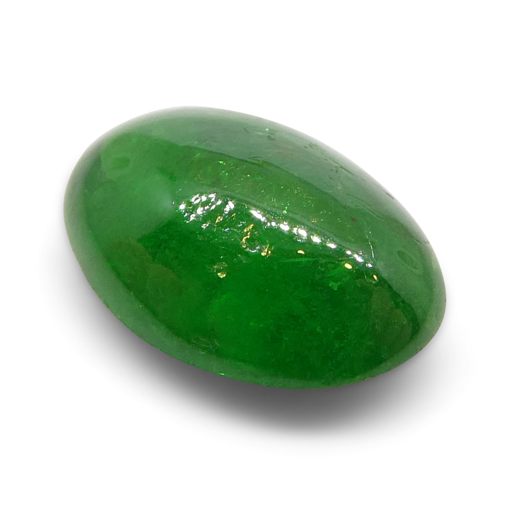 1.6ct Oval Cabochon Green Tsavorite Garnet from Kenya, Unheated - Skyjems Wholesale Gemstones