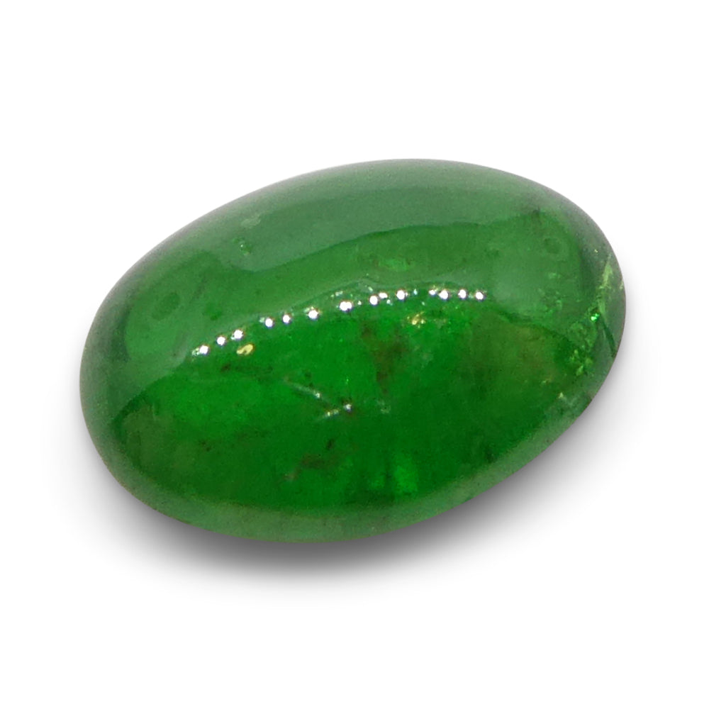 1.6ct Oval Cabochon Green Tsavorite Garnet from Kenya, Unheated - Skyjems Wholesale Gemstones