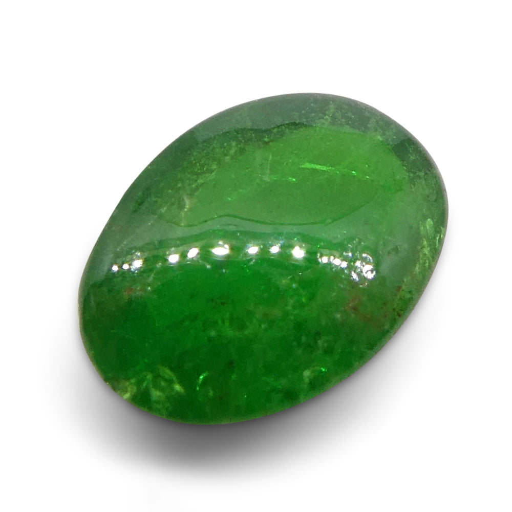 1.6ct Oval Cabochon Green Tsavorite Garnet from Kenya, Unheated - Skyjems Wholesale Gemstones