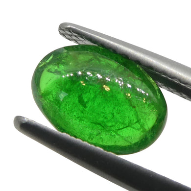 1.6ct Oval Cabochon Green Tsavorite Garnet from Kenya, Unheated - Skyjems Wholesale Gemstones