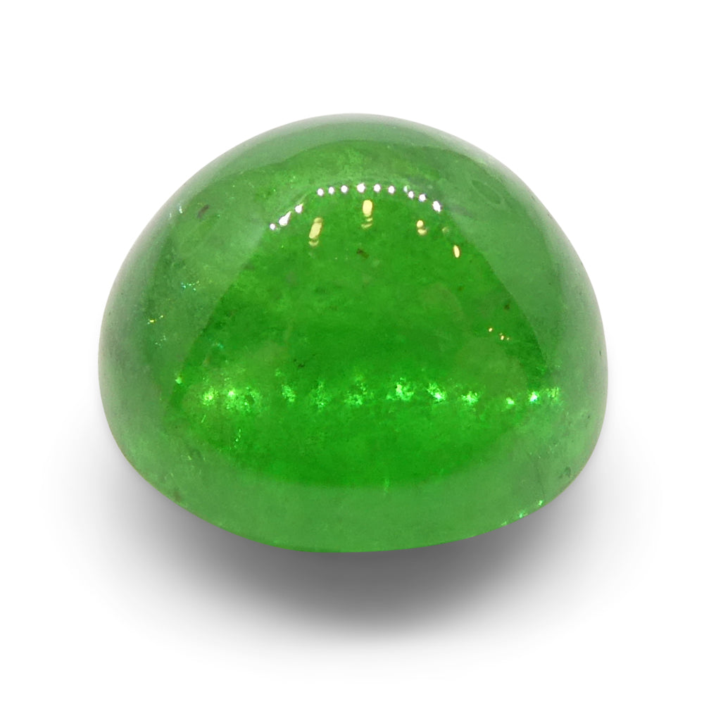 2.75ct Round Cabochon Green Tsavorite Garnet from Kenya, Unheated - Skyjems Wholesale Gemstones