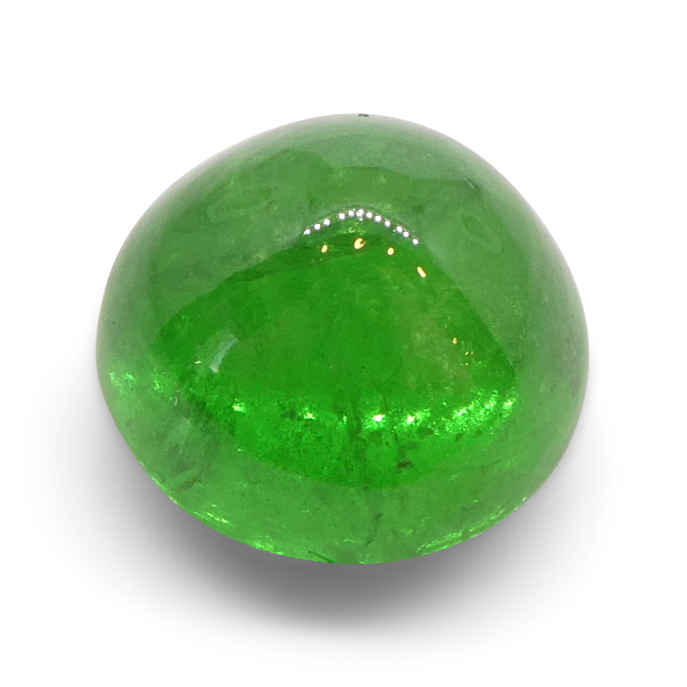 2.75ct Round Cabochon Green Tsavorite Garnet from Kenya, Unheated - Skyjems Wholesale Gemstones