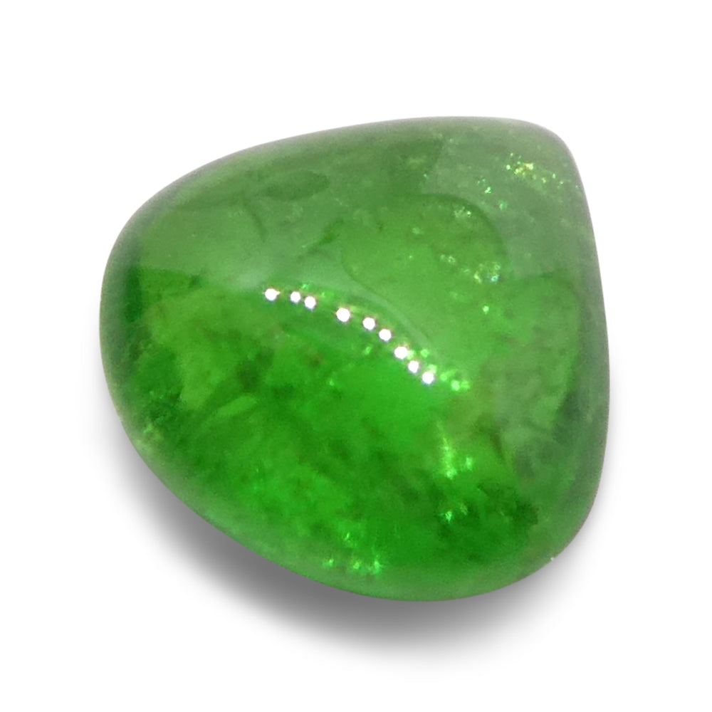 1.97ct Pear Cabochon Green Tsavorite Garnet from Kenya, Unheated - Skyjems Wholesale Gemstones